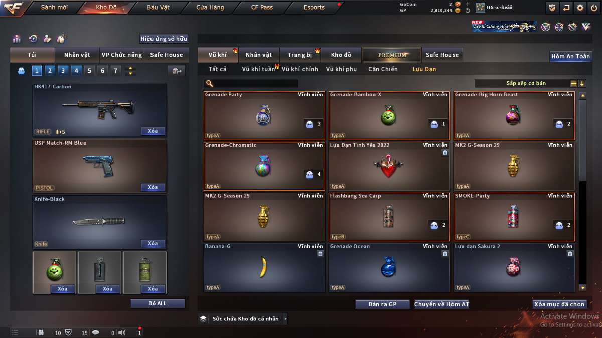 shop acc cf uy tin gia re